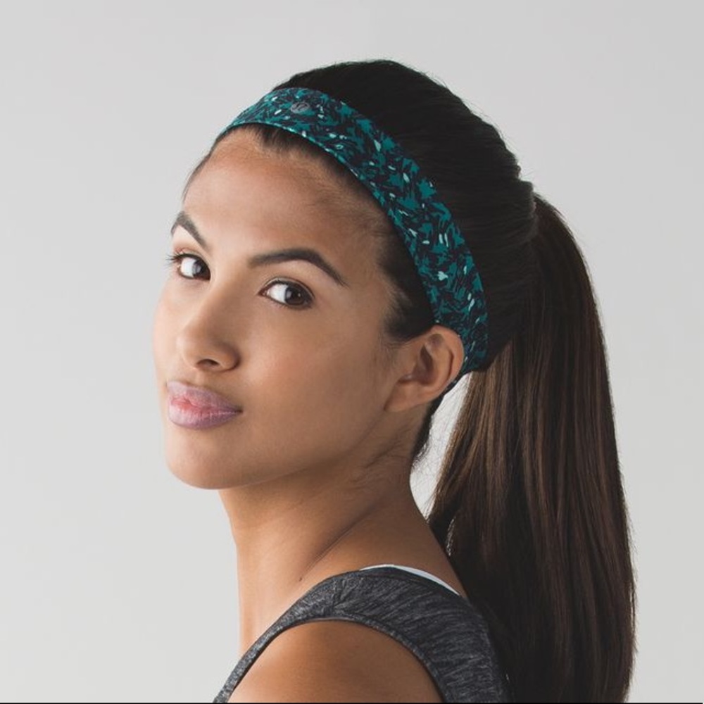 Lululemon Skinny Headband in Teal Blue